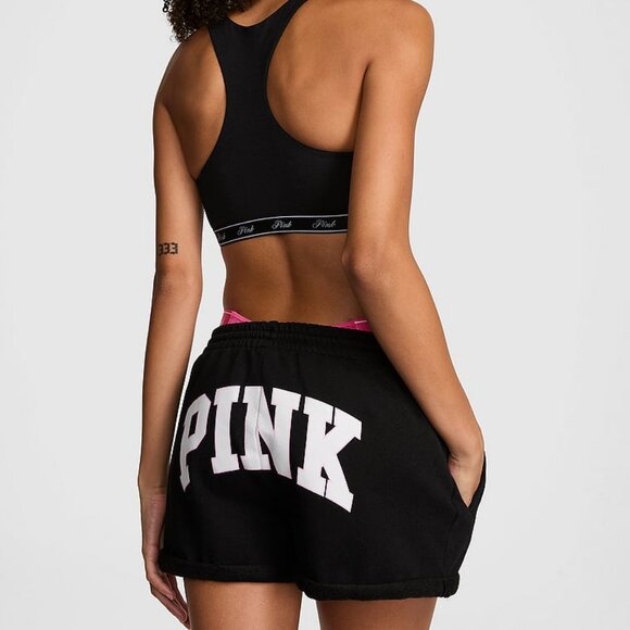 PINK Ivy Fleece Rolled Hem Shorts Limited Edition Night Sky Sparkle - Picture 1 of 4